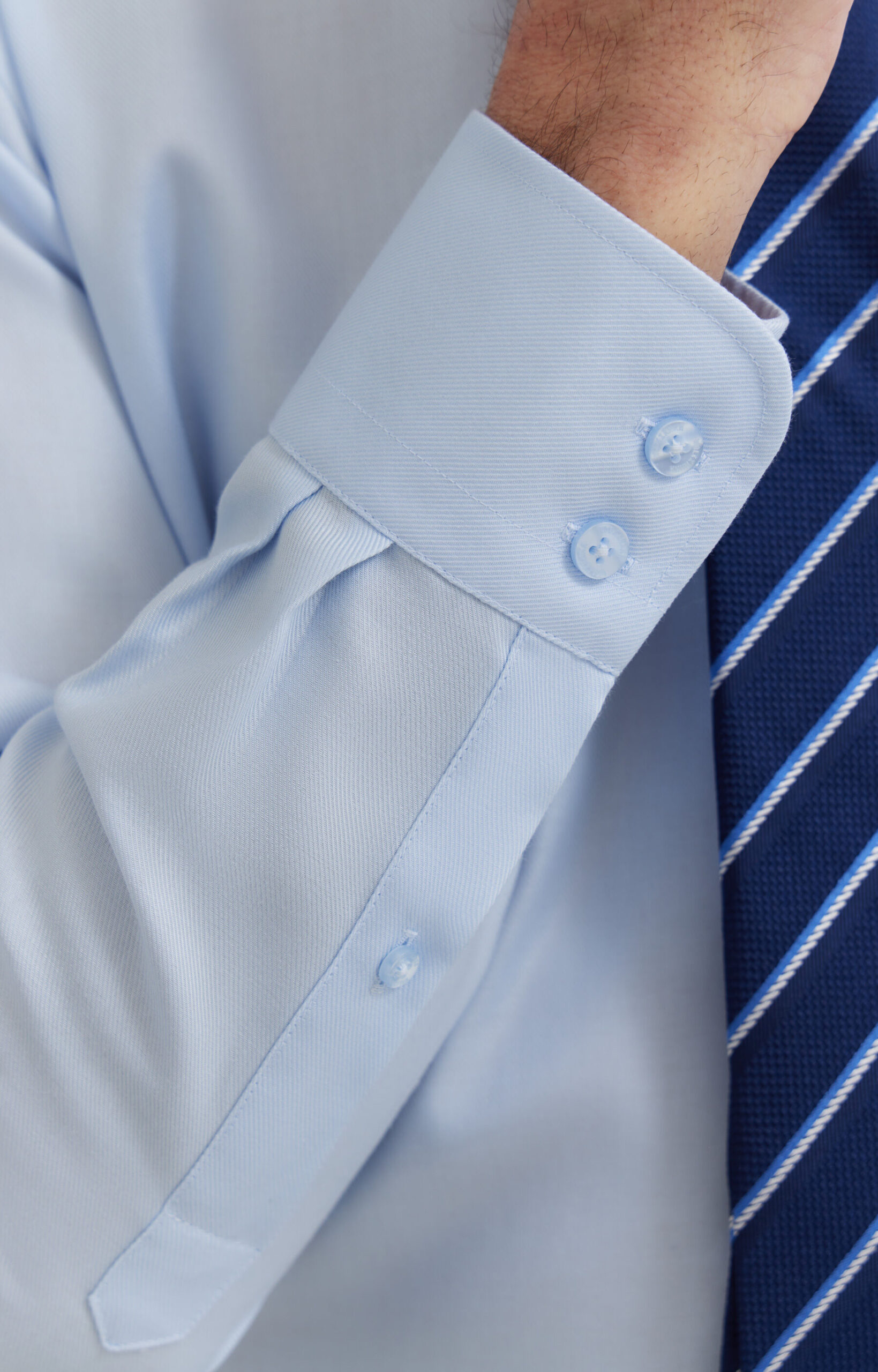 Koszula męska niebieska slim - obrazek 3