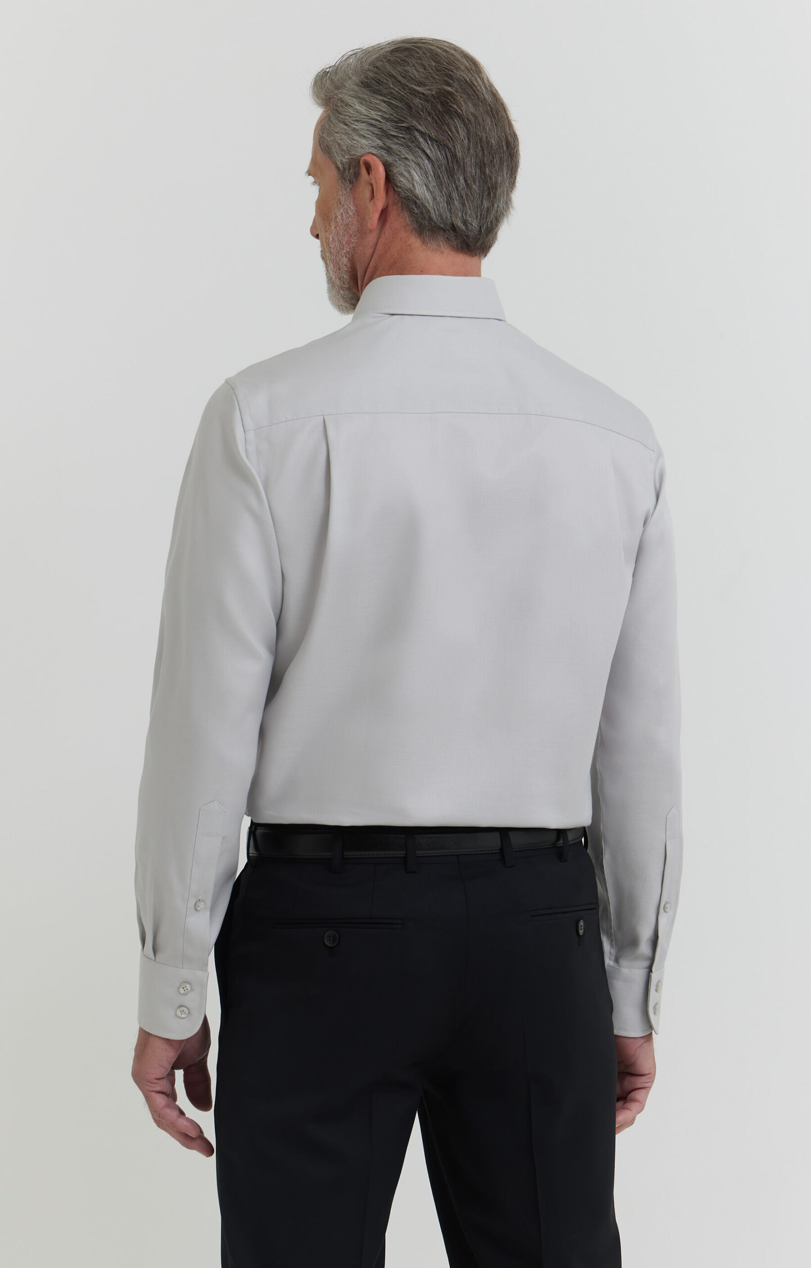 Koszula męska szara slim - obrazek 2